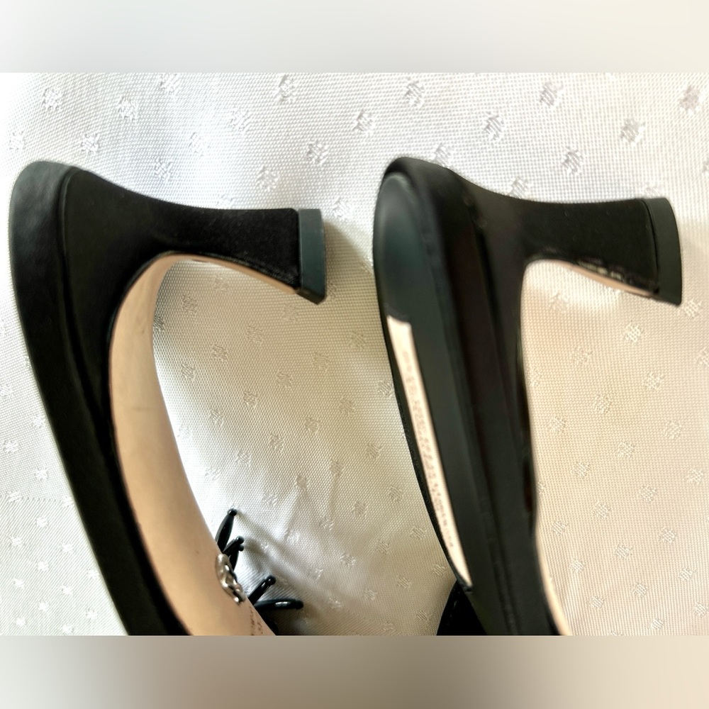 Stylish Black Embellished Mules with heels, Melani x Damrich - Picture 12 of 16